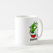 Funny Six Seven 67 Meme 6 7 Christmas Elf Hand Boy Kaffeetasse (VorderseiteRechts)