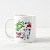 Funny Six Seven 67 Meme 6 7 Christmas Elf Hand Boy Kaffeetasse (Links)