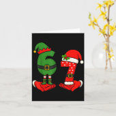 Funny Six Seven 67 Meme 6 7 Christmas Elf Hand Boy Karte (Gelbe Blume)