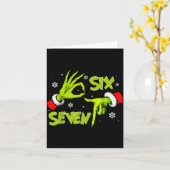 Funny Six Seven 67 Meme 6 7 Christmas Elf Hand Boy Karte (Gelbe Blume)