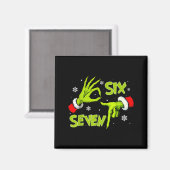 Funny Six Seven 67 Meme 6 7 Christmas Elf Hand Boy Magnet (Vorderseite/Rückseite)