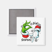 Funny Six Seven 67 Meme 6 7 Christmas Elf Hand Boy Magnet (Vorderseite/Rückseite)