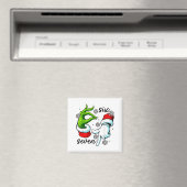 Funny Six Seven 67 Meme 6 7 Christmas Elf Hand Boy Magnet (In Situ (Geschirrspüler))