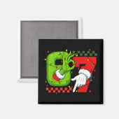 Funny Six Seven 67 Meme 6 7 Christmas Elf Hand Boy Magnet (Vorderseite/Rückseite)