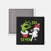 Funny Six Seven 67 Meme 6 7 Christmas Elf Hand Boy Magnet (Vorderseite/Rückseite)