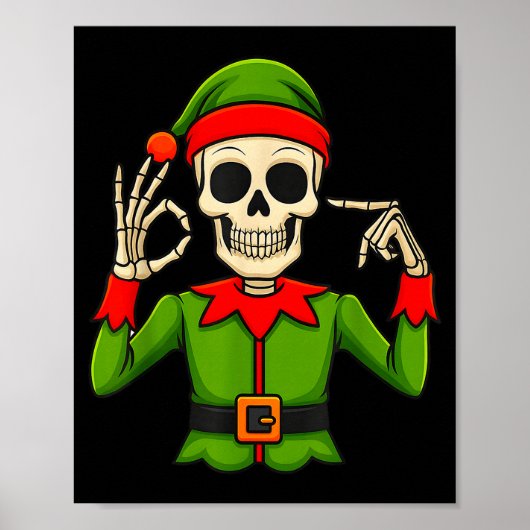 Funny Six Seven 67 Meme 6 7 Christmas Elf Hand Boy Poster (Vorne)