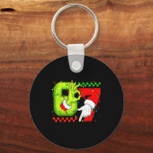 Funny Six Seven 67 Meme 6 7 Christmas Elf Hand Boy Schlüsselanhänger (Vorderseite)