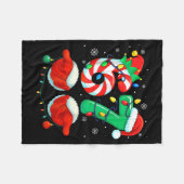 Funny Six Seven 67 Meme 6 7 Christmas Santa Hand B Fleecedecke (Vorderseite (Horizontal))