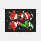 Funny Six Seven 67 Meme 6 7 Christmas Santa Hand B Fleecedecke (Vorderseite (Horizontal))