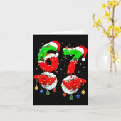 Funny Six Seven 67 Meme 6 7 Christmas Santa Hand B Karte (Gelbe Blume)