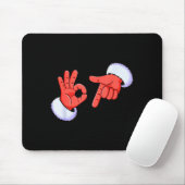 Funny Six Seven 67 Meme 6 7 Christmas Santa Hand B Mousepad (Mit Mouse)