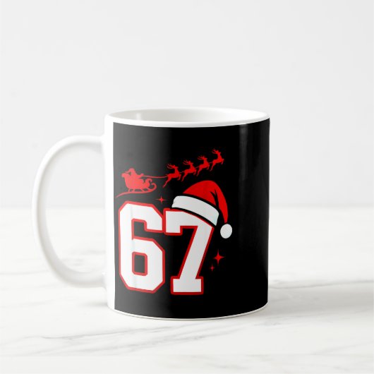 Funny Six Seven 67 Meme 6 7 Elf Santa Christmas Pa Kaffeetasse (Links)