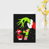 Funny Six Seven 67 Meme 6 7 Elf Santa Christmas Pa Karte (Gelbe Blume)