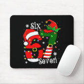 Funny Six Seven 67 Meme 6 7 Elf Santa Christmas Pa Mousepad (Mit Mouse)