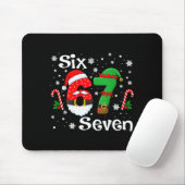 Funny Six Seven 67 Meme 6 7 Elf Santa Christmas Pa Mousepad (Mit Mouse)