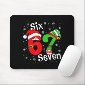 Funny Six Seven 67 Meme 6 7 Elf Santa Christmas Pa Mousepad (Mit Mouse)