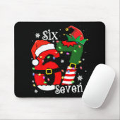 Funny Six Seven 67 Meme 6 7 Elf Santa Christmas Pa Mousepad (Mit Mouse)