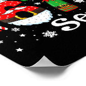 Funny Six Seven 67 Meme 6 7 Elf Santa Christmas Pa Poster (Ecke)