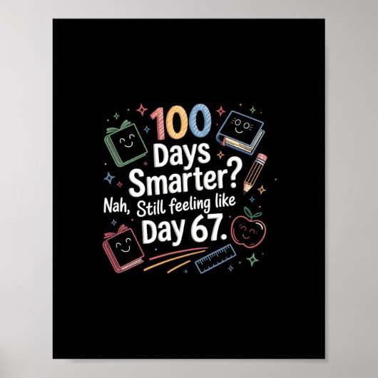 Funny Six Seven 67 Meme For 100th Day Of School Ki Poster (Vorne)
