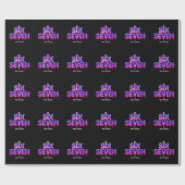 Funny Six Seven 67 Meme Gen Alpha Cool Viral Style Geschenkpapier (Flach)