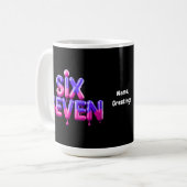 Funny Six Seven 67 Meme Gen Alpha Cool Viral Style Kaffeetasse (Vorderseite Links)