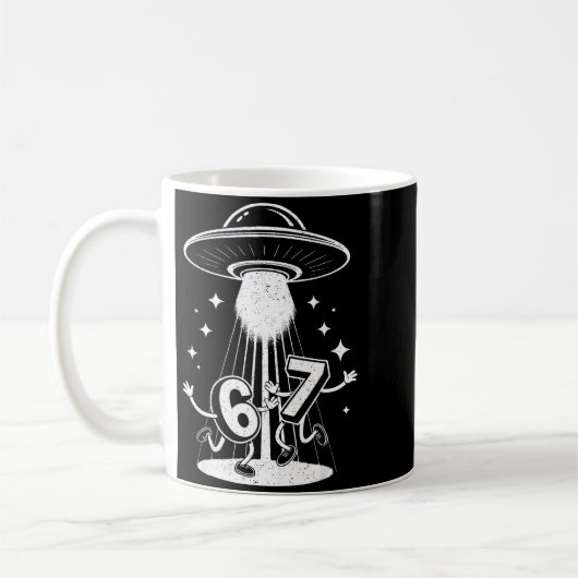 Funny Six Seven 67 Meme Internet Meme Ufo Gen Alph Kaffeetasse (Links)