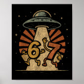 Funny Six Seven 67 Meme Internet Meme Ufo Gen Alph Poster (Vorne)