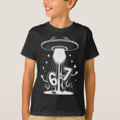 Funny Six Seven 67 Meme Internet Meme Ufo Gen Alph T-Shirt (Vorderseite)
