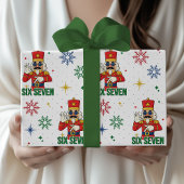 Funny Six Seven 67 Meme Nutcracker Christmas Humor Geschenkpapier