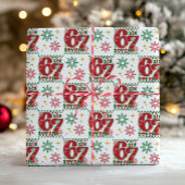 Funny Six Seven 67 Meme Retro Xmas Humor Christmas Geschenkpapier