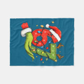 Funny Six Seven 67 Meme Santa Christmas Brainrot P Fleecedecke (Vorderseite (Horizontal))