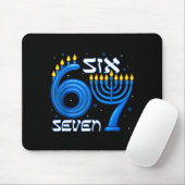 Funny Six Seven 67 Meme Sarcastic Hanukkah Chanuka Mousepad (Mit Mouse)