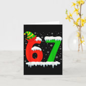 Funny Six Seven 67 Meme Saying 6 7 Elf Christmas T Karte (Gelbe Blume)