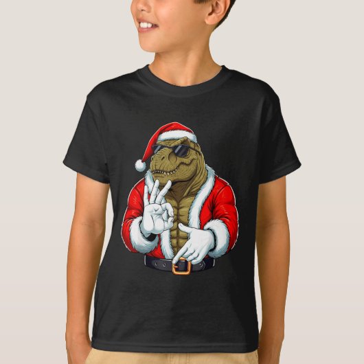 Funny Six Seven 67 Meme T-rex Christmas Men Boys T T-Shirt (Vorderseite)