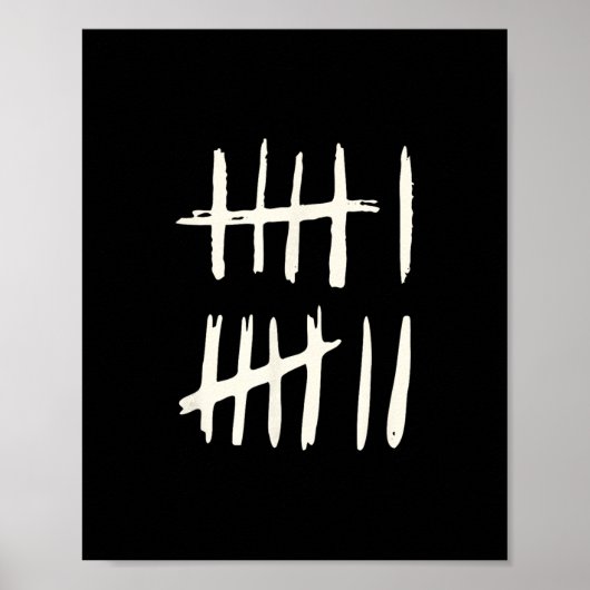 Funny Six Seven 67 Meme Tally Marks 6 7 Numbers  Poster (Vorne)