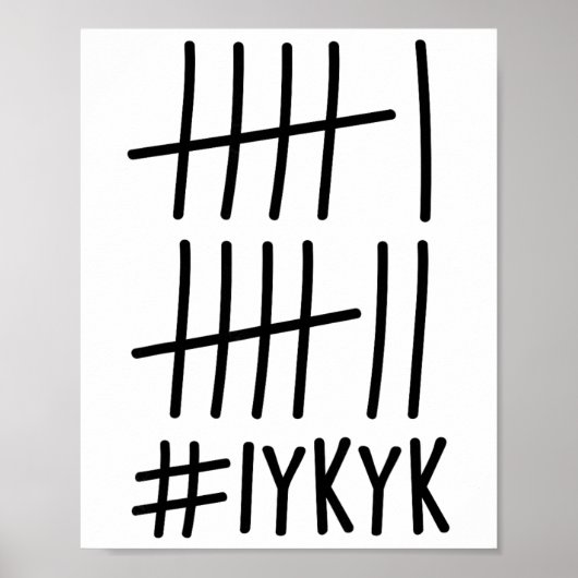Funny Six Seven 67 Meme Tally Marks If You Know Yo Poster (Vorne)