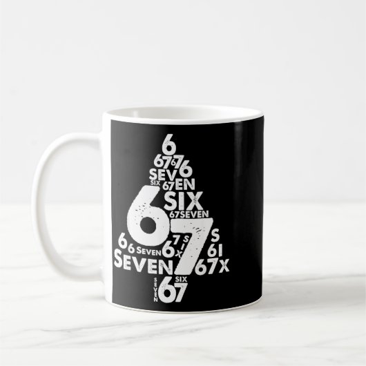 Funny Six Seven 6 7 Christmas Tree Meme Christmas  Kaffeetasse (Links)