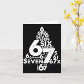 Funny Six Seven 6 7 Christmas Tree Meme Christmas  Karte (Gelbe Blume)