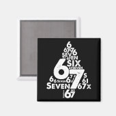 Funny Six Seven 6 7 Christmas Tree Meme Christmas  Magnet (Vorderseite/Rückseite)
