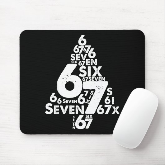 Funny Six Seven 6 7 Christmas Tree Meme Christmas Mousepad (Mit Mouse)
