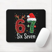 Funny Six Seven 6 7 Meme 67 Christmas Leopard Xmas Mousepad (Mit Mouse)
