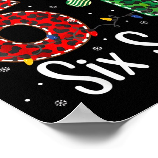 Funny Six Seven 6 7 Meme 67 Christmas Leopard Xmas Poster (Ecke)