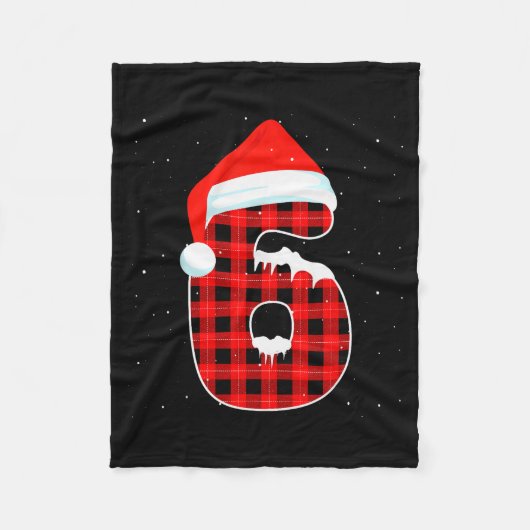 Funny Six Seven 6 7 Meme 67 Christmas Red Plaid Xm Fleecedecke (Vorderseite)