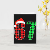 Funny Six Seven 6 7 Meme 67 Christmas Red Plaid Xm Karte (Gelbe Blume)