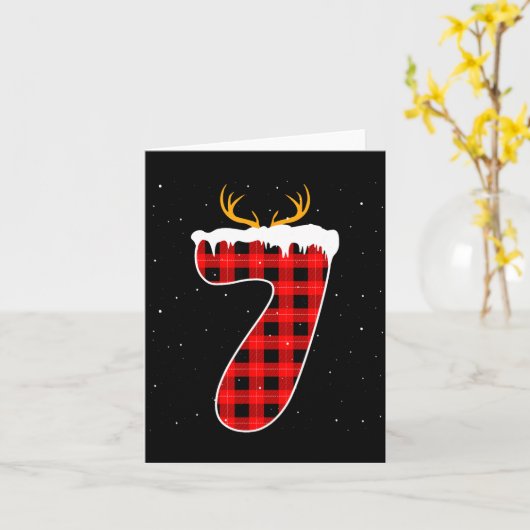 Funny Six Seven 6 7 Meme 67 Christmas Red Plaid Xm Karte (Gelbe Blume)