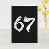 Funny Six Seven 6 7 Meme 67 Design Ghost Halloween Karte (Gelbe Blume)