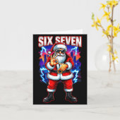 Funny Six Seven 6 7 Meme 67 Santa Christmas Men Bo Karte (Gelbe Blume)