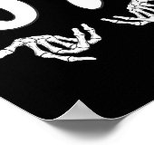 Funny Six Seven 6 7 Meme 67 Skeleton Hand Hallowee Poster (Ecke)