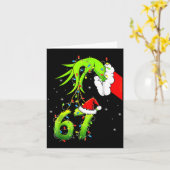 Funny Six Seven 6 7 Meme 67 Xmas Hand Christmas Co Karte (Gelbe Blume)