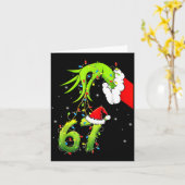 Funny Six Seven 6 7 Meme 67 Xmas Hand Christmas Co Karte (Gelbe Blume)